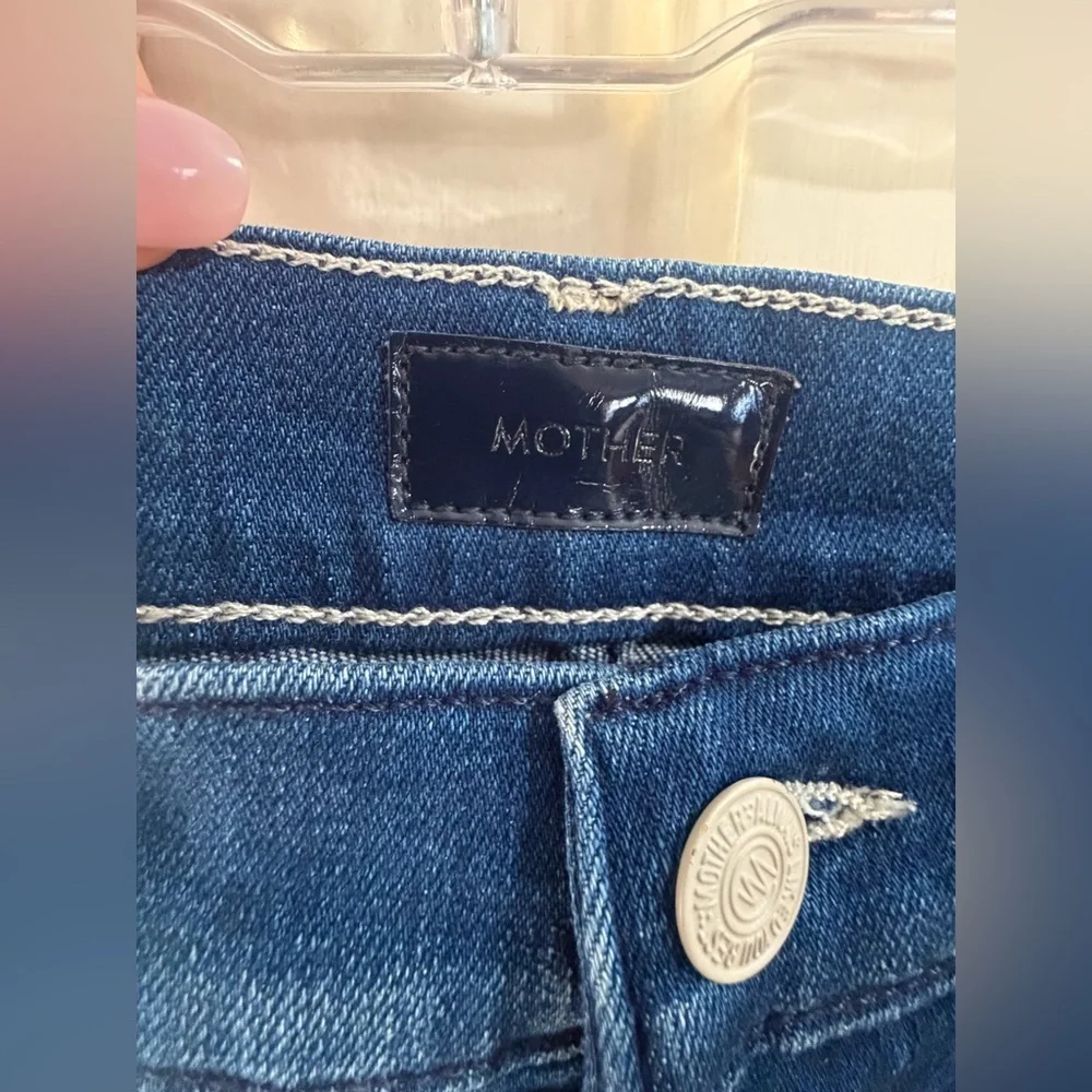 MOTHER The Hustler Ankle Fray Squeeze It Jeans 25